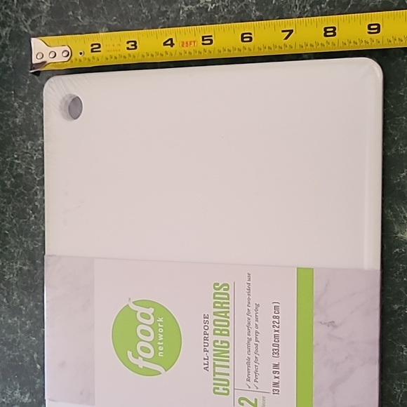 FOOD NETWORK 2 PIECES ALL-PURPOSE WHITE CUTTING BOARDS - Picture 7 of 7
